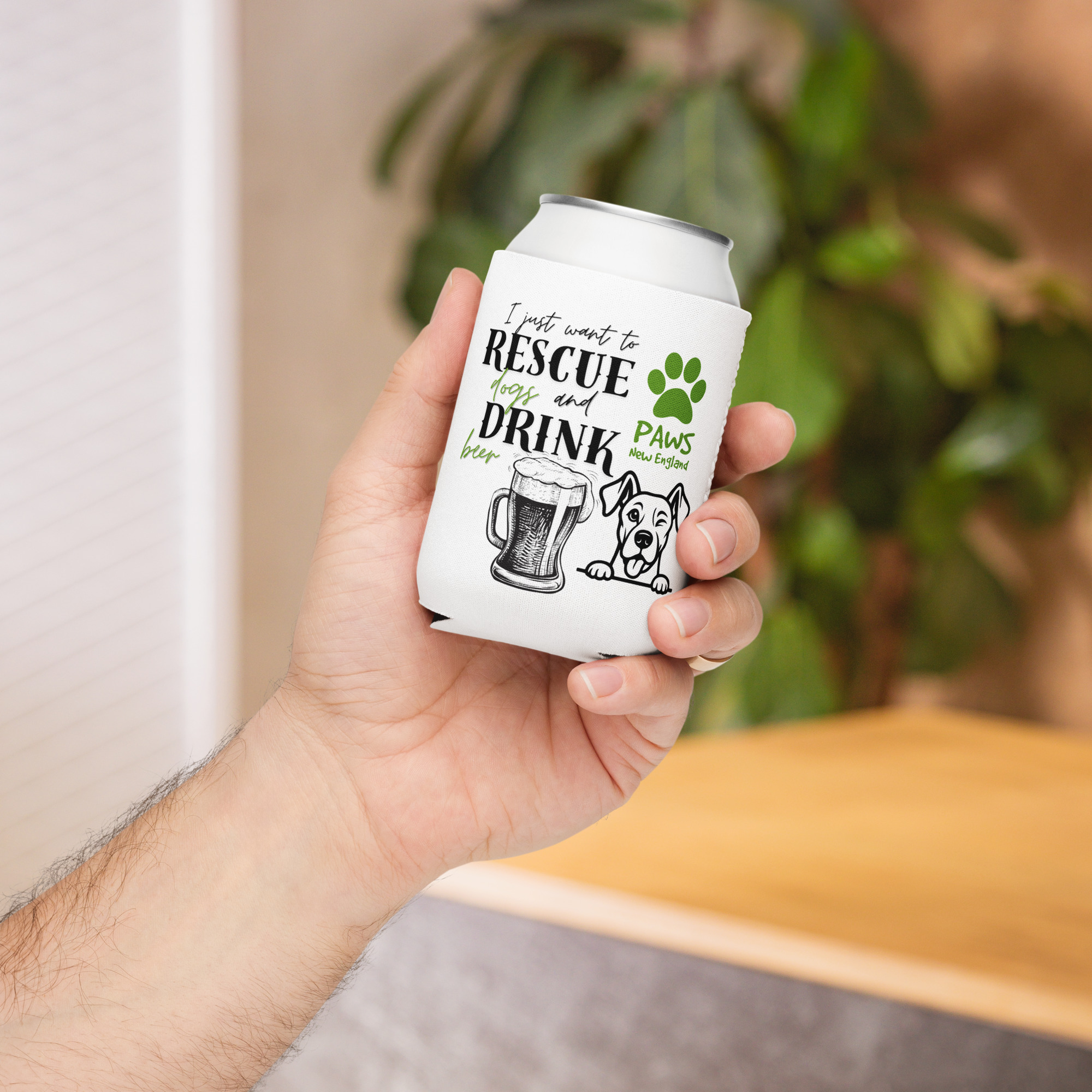 Special Event - All I Want Is to Rescue Dogs & Drink Beer – Can Cooler - Image 4