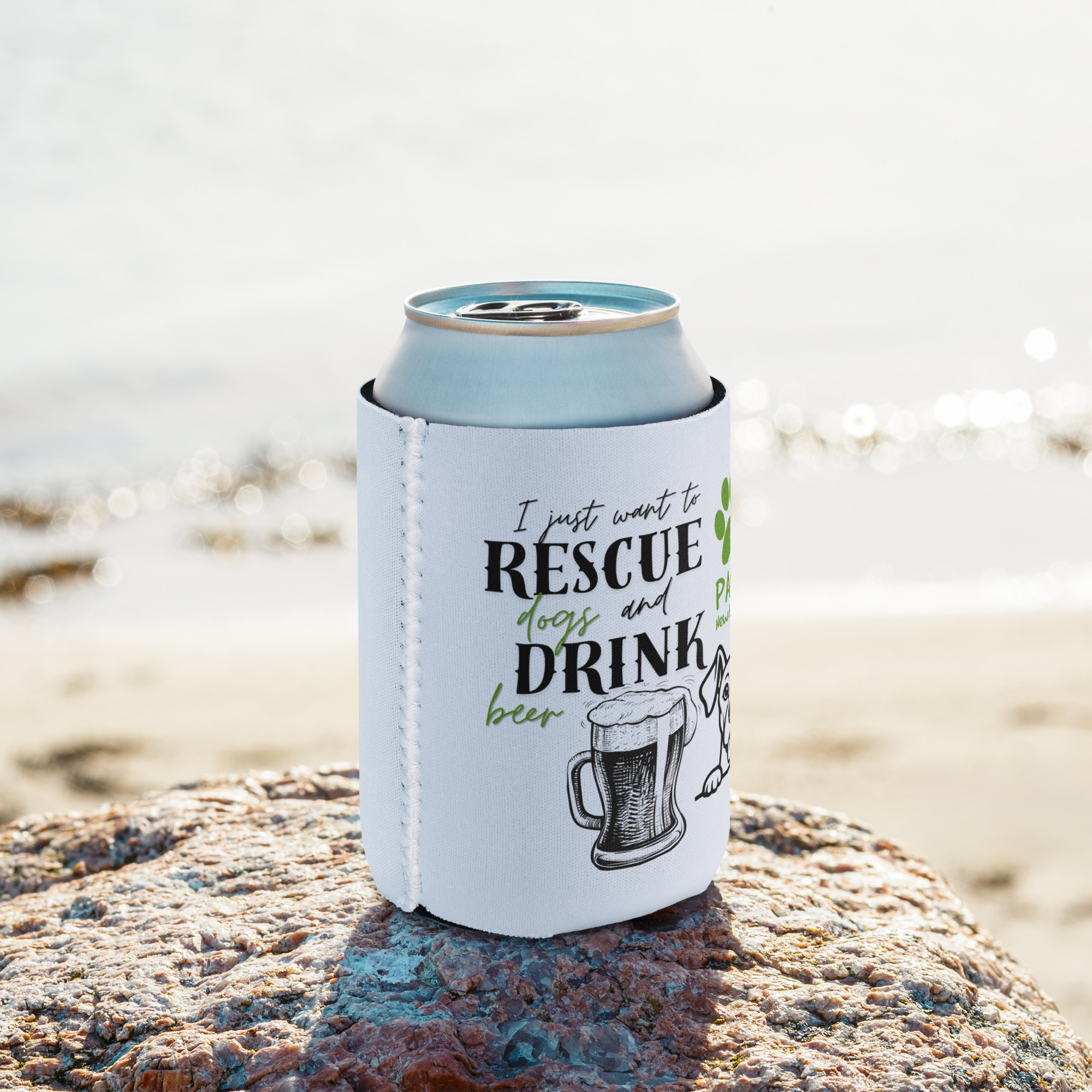 Special Event - All I Want Is to Rescue Dogs & Drink Beer – Can Cooler - Image 5
