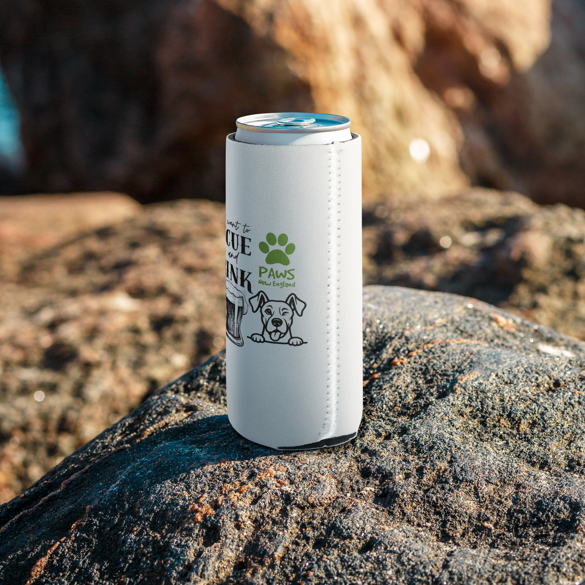 Special Event - All I Want Is to Rescue Dogs & Drink Beer – Can Cooler - Image 6