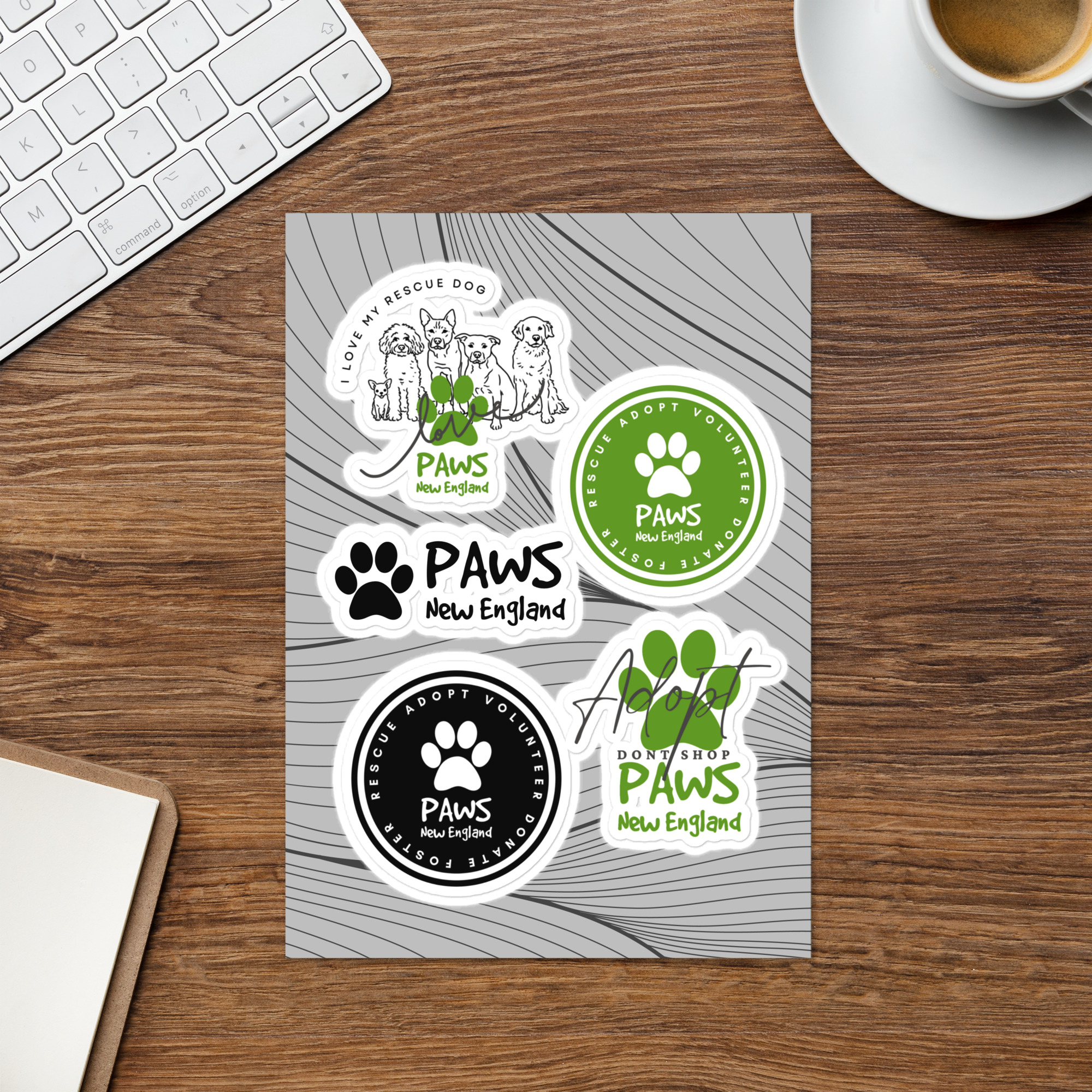 PAWS New England Rescue Sticker Sheet - Image 2
