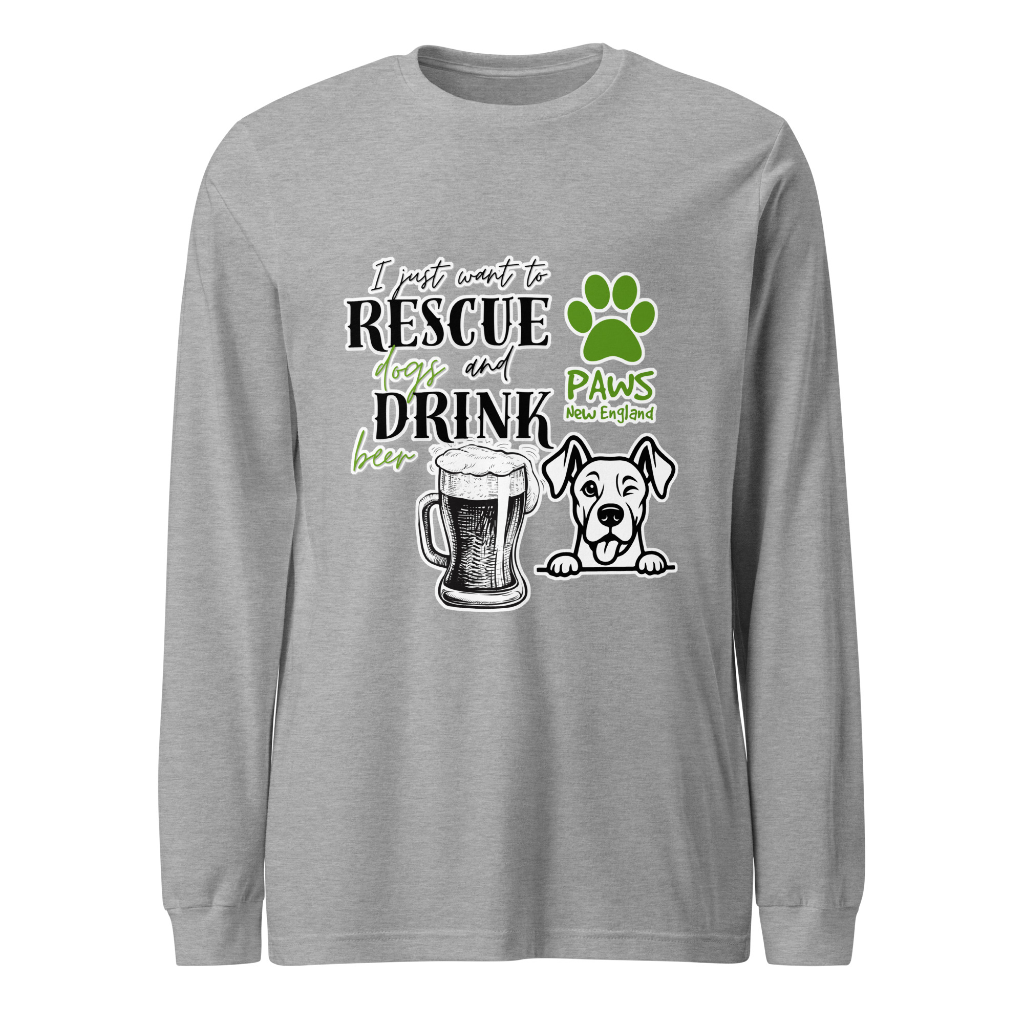 Special Event - All I Want Is to Rescue Dogs & Drink Beer - Long Sleeve Tee - Image 6