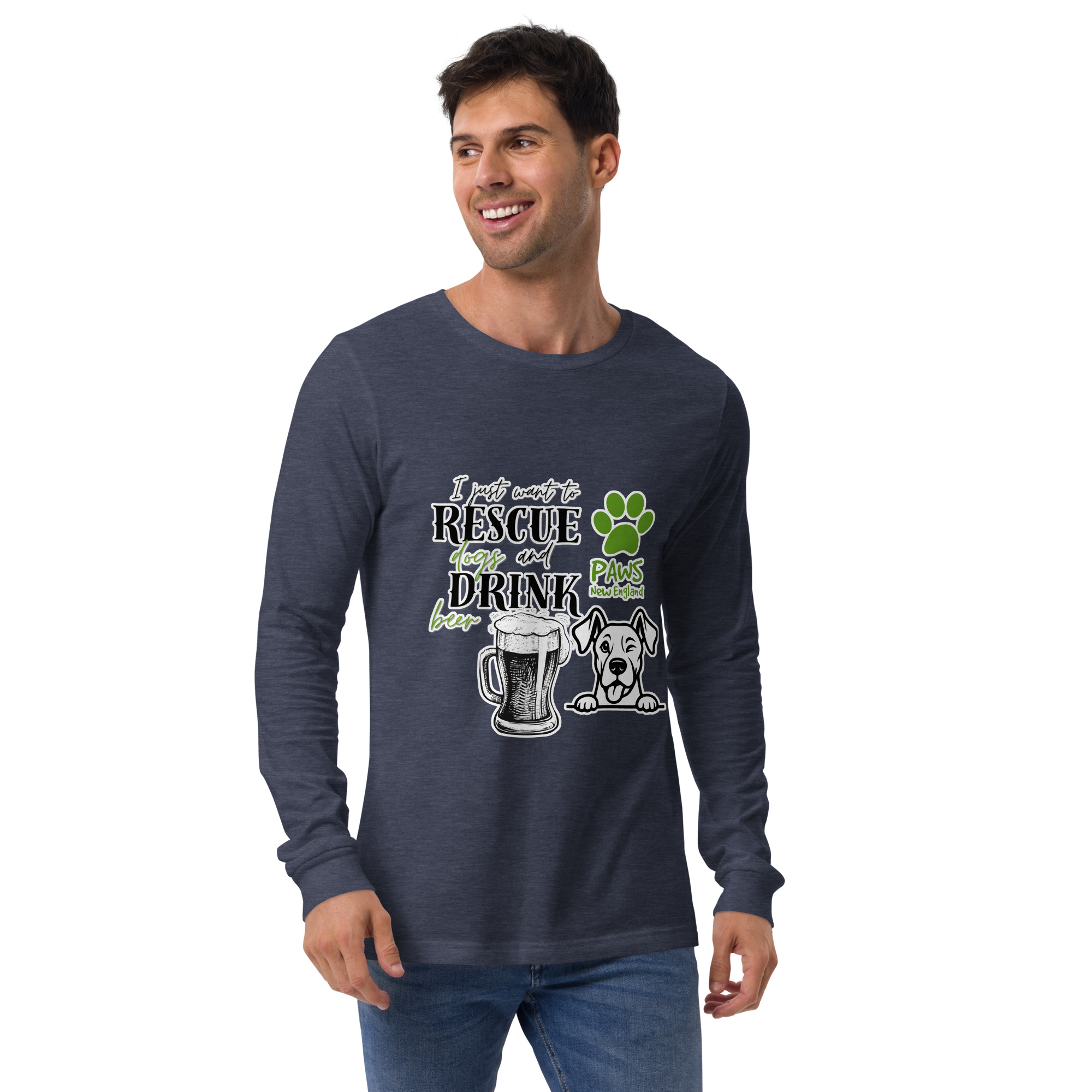 Special Event - All I Want Is to Rescue Dogs & Drink Beer - Long Sleeve Tee - Image 9