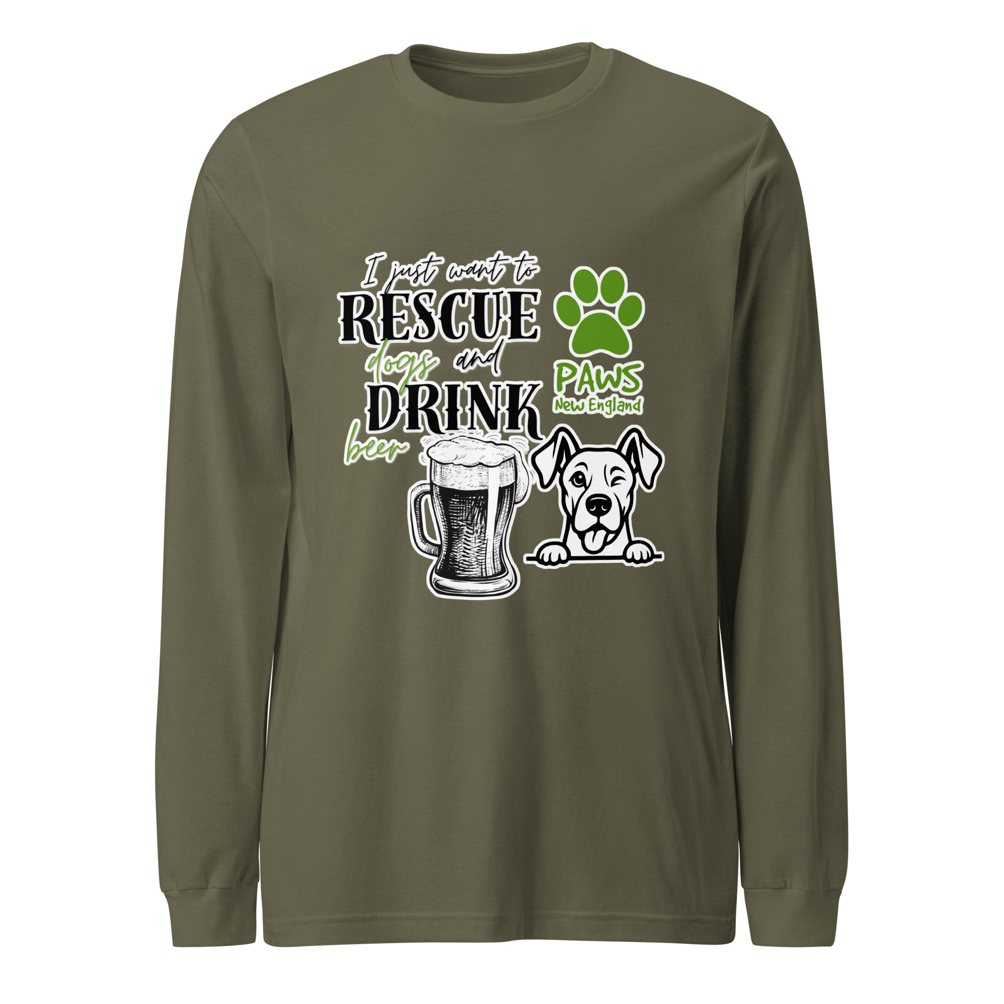 Special Event - All I Want Is to Rescue Dogs & Drink Beer - Long Sleeve Tee - Image 5