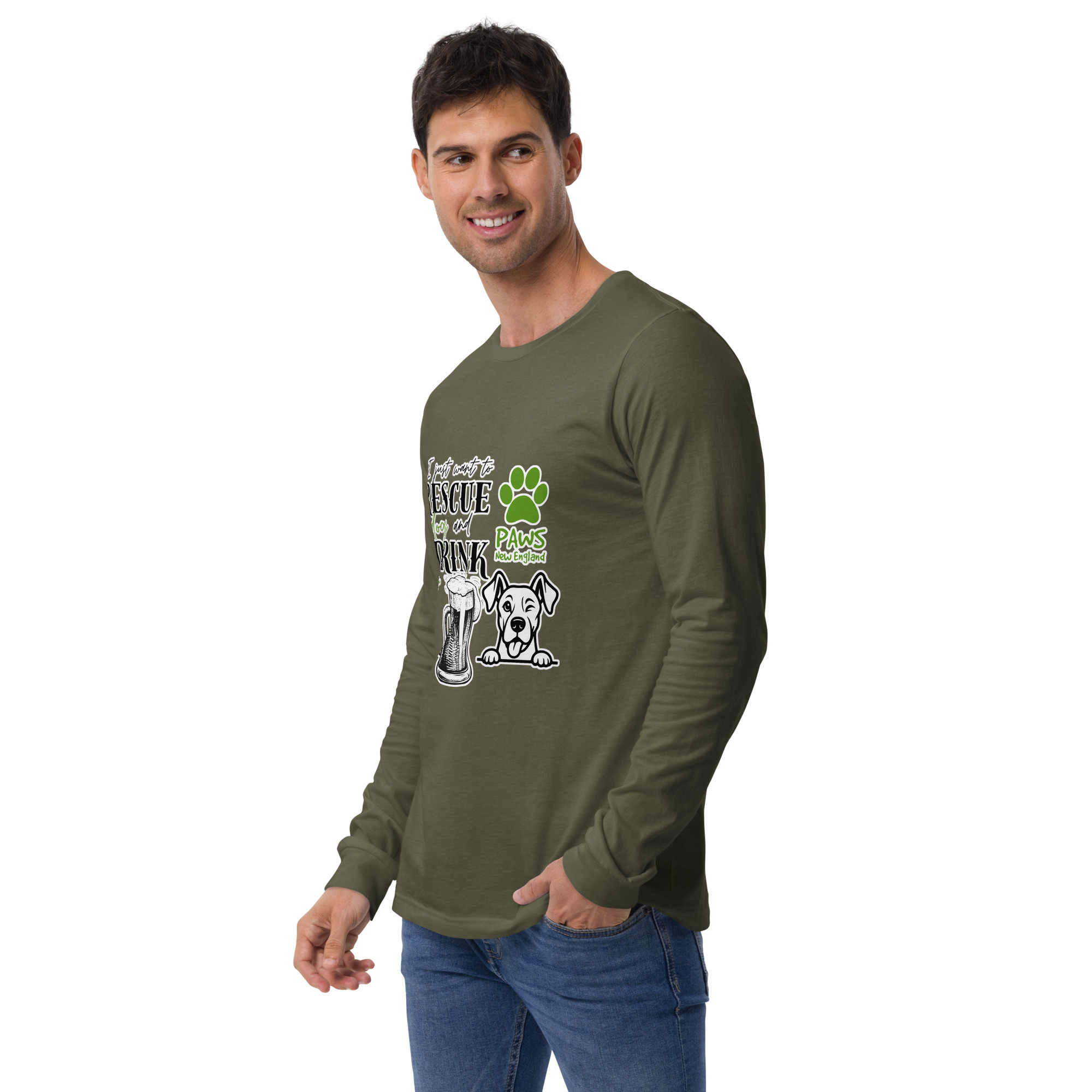 Special Event - All I Want Is to Rescue Dogs & Drink Beer - Long Sleeve Tee - Image 10