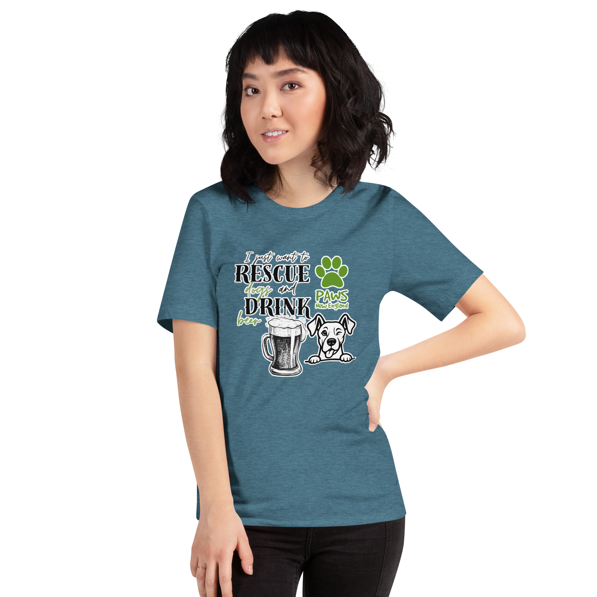 Special Event - All I Want Is to Rescue Dogs & Drink Beer – Tee - Image 10