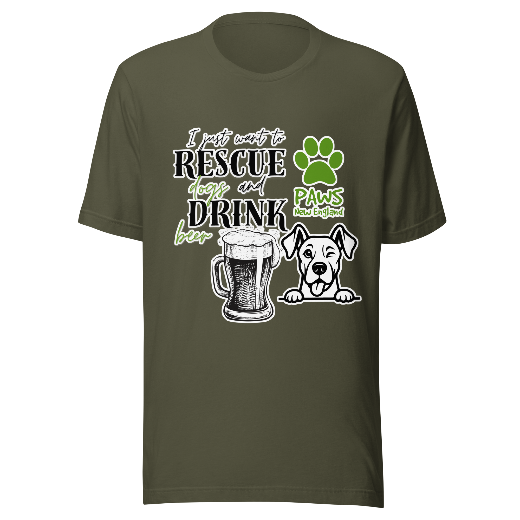 Special Event - All I Want Is to Rescue Dogs & Drink Beer – Tee - Image 6
