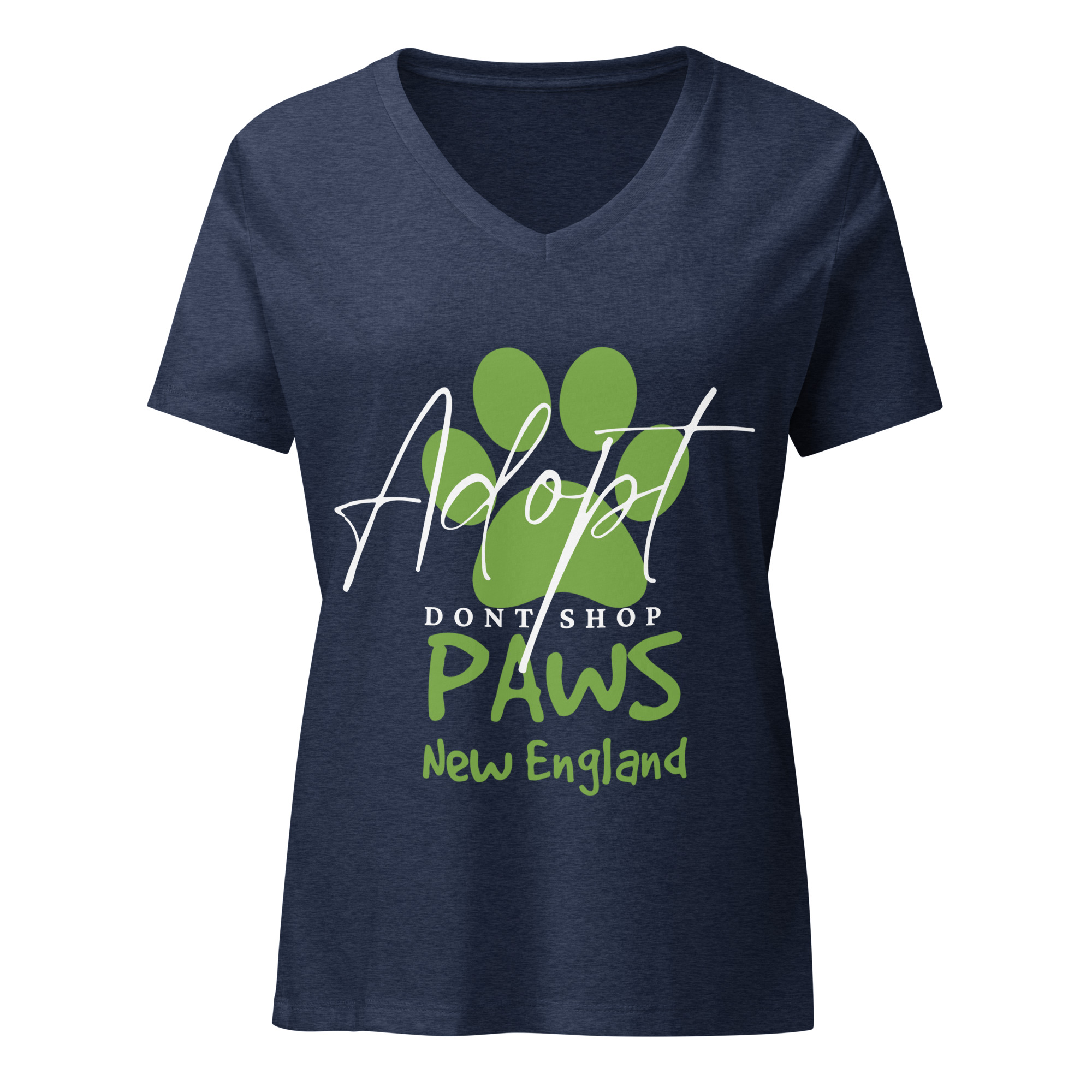 PAWS “Adopt Don’t Shop” Women’s V-Neck - Image 2