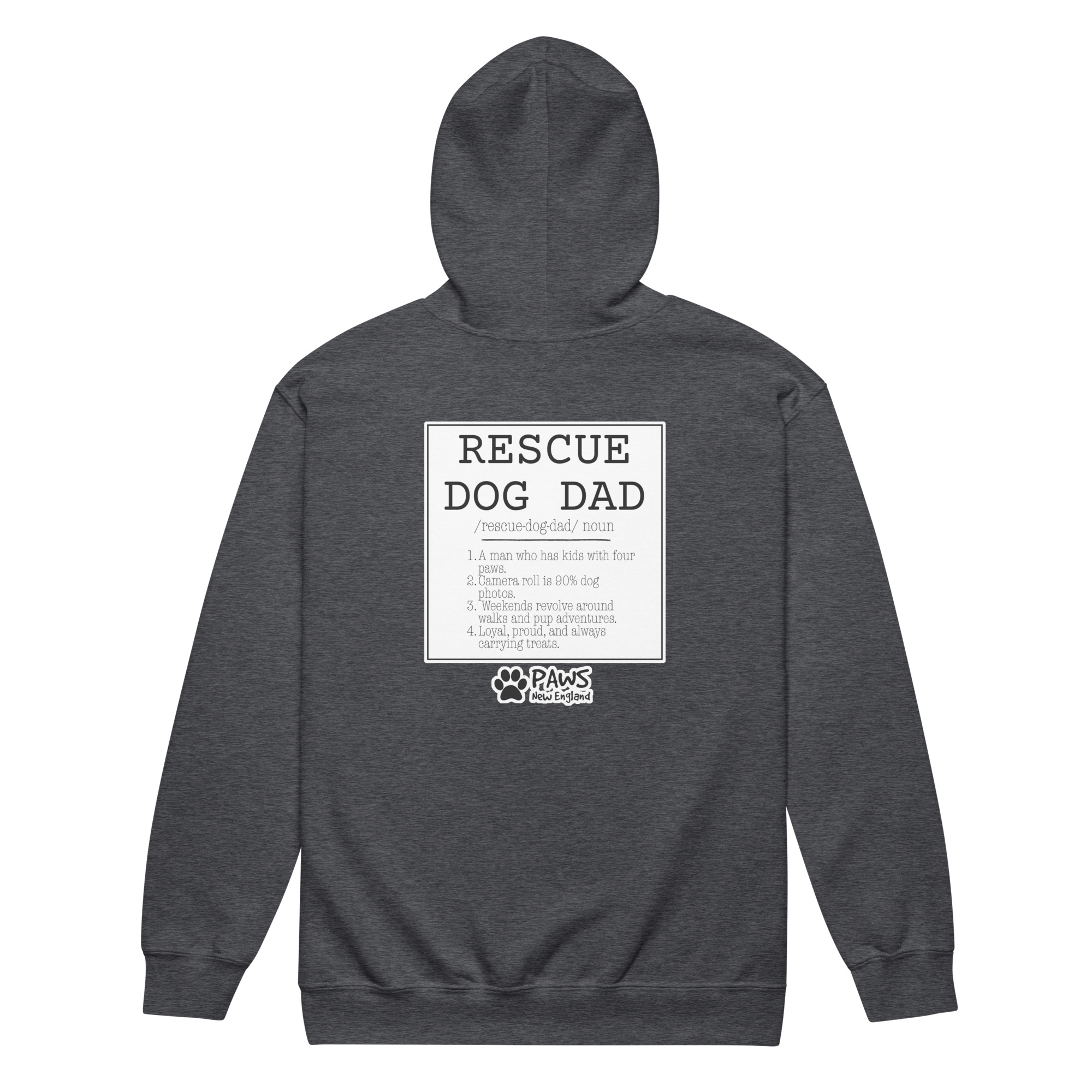Limited Edition - Rescue Dog Dad “Noun” Zip Hoodie - Image 3