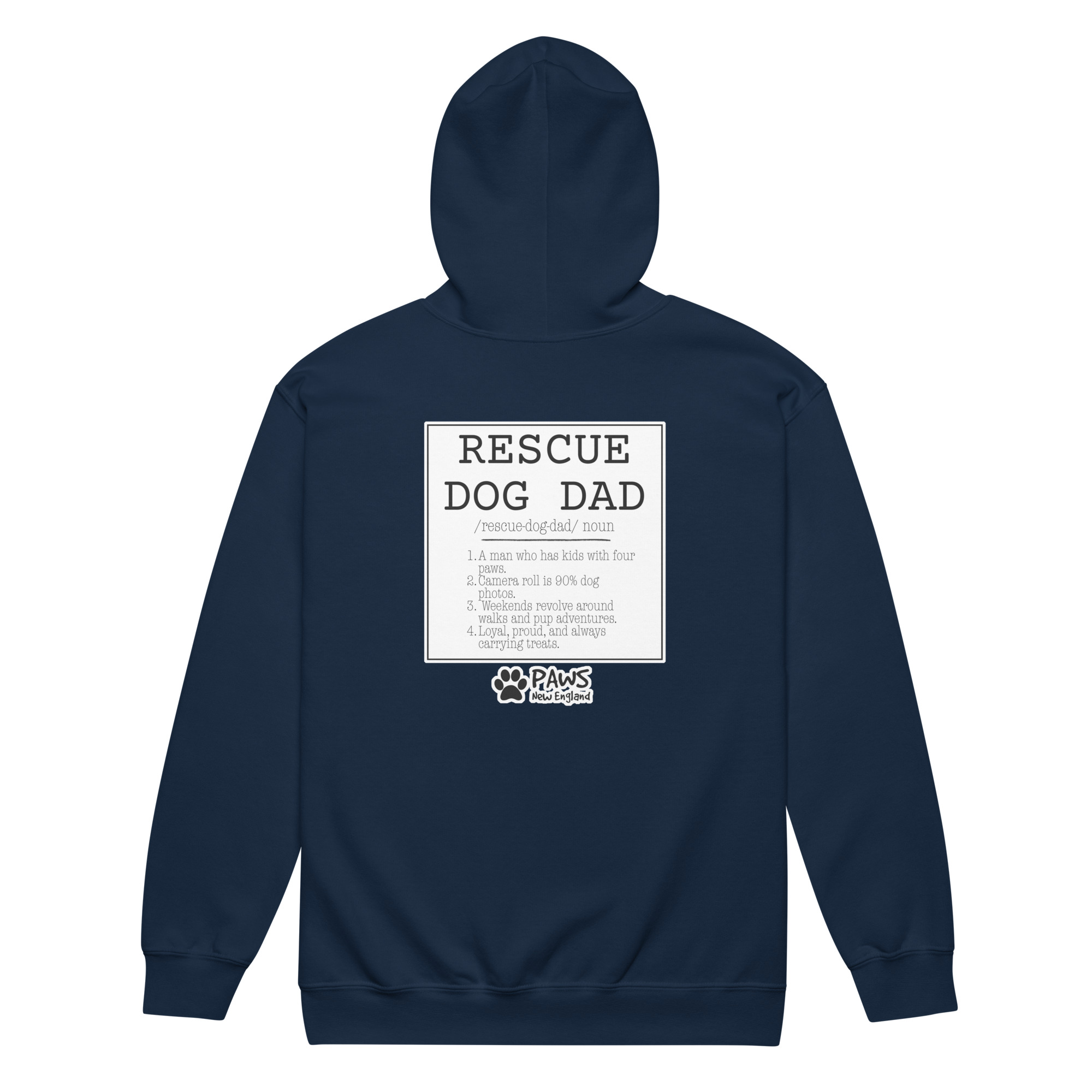 Limited Edition - Rescue Dog Dad “Noun” Zip Hoodie - Image 2