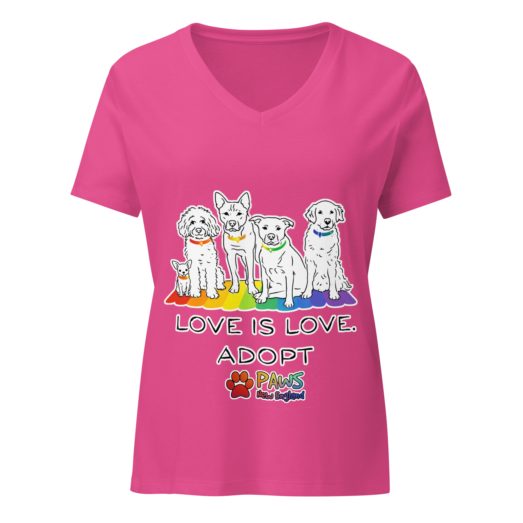 Limited Edition - Pride Love Is Love - V-Neck Tee - Image 7