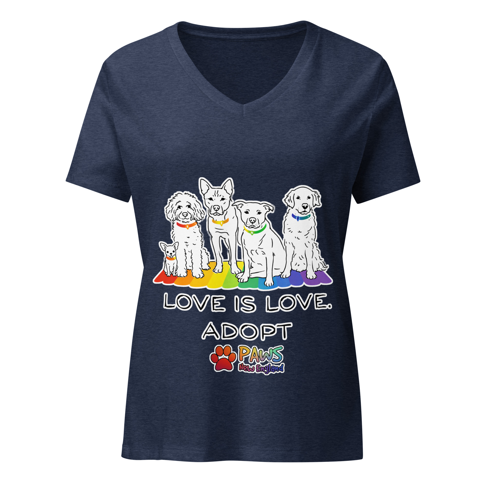 Limited Edition - Pride Love Is Love - V-Neck Tee - Image 3