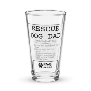 Limited Edition - Rescue Dog Dad “Noun” – 16 oz Shaker Pint Glass